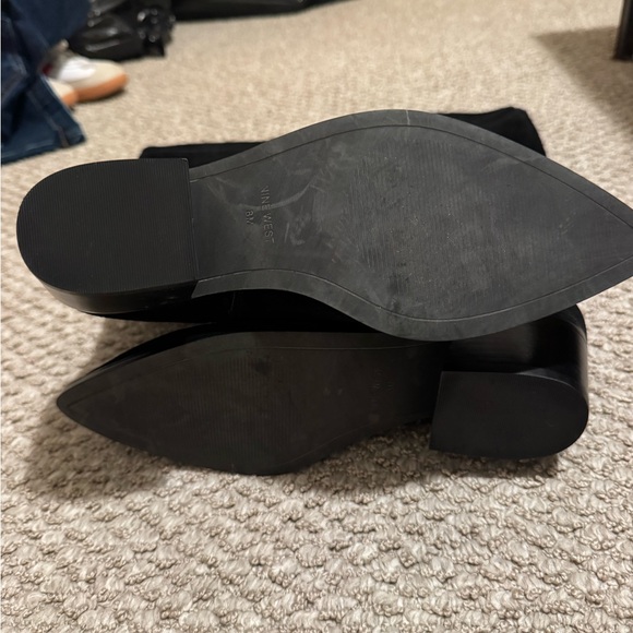 Nine West Black Suede Heeled Boots - Picture 2 of 3